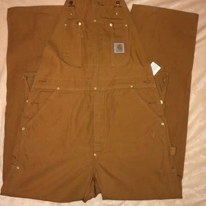 Carhartt Duck Bibs - Carhartt Brown